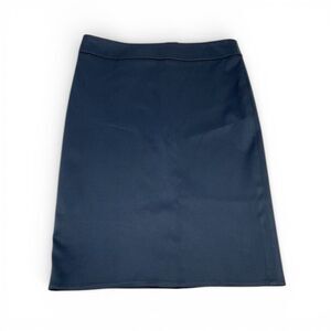 Heidi Weisel Silk Pencil Skirt Blue Workwear Minimalist Formal Sleek Size 6